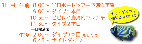 ピピ島アドバンスライセンス
