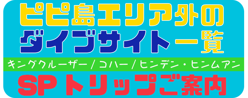 ピピ島ダイビングサイト　キングクルーザー/コハー/ヒンデン・ヒンムアン